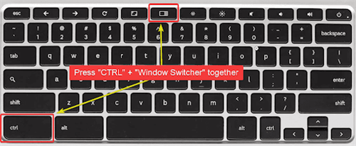 Press CTRL + Window Switcher Key together 